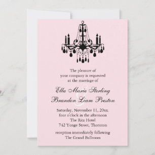 Grand Ballroom Wedding Invitation 2 (pink)
