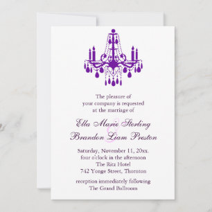 Grand Ballroom Wedding Invitation 2 (purple)
