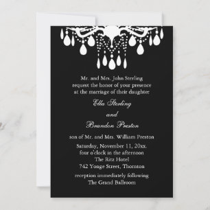 Grand Ballroom Wedding Invitation (black)