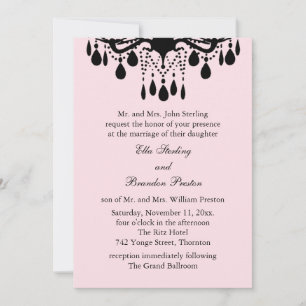 Grand Ballroom Wedding Invitation (pink)