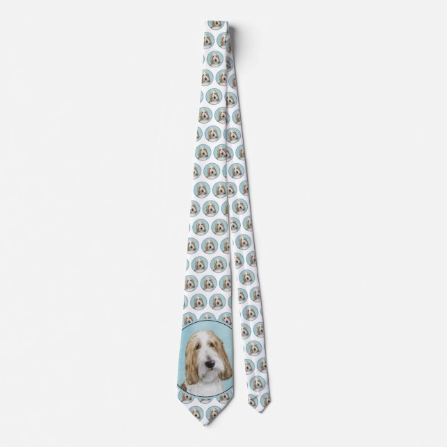 Grand Basset Griffon Vendeen - Original Dog Art Neck Tie (Front)