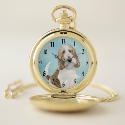 Grand Basset Griffon Vendeen _ Original Dog Art Pocket Watch