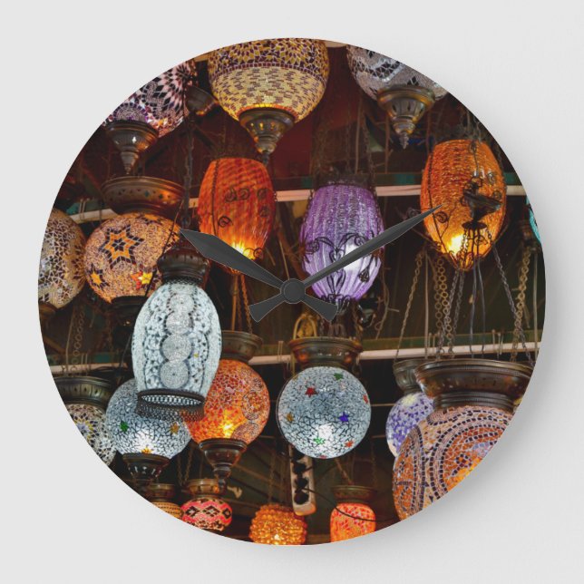 Grand Bazaar In Istanbul, Turkey Large Clock (Front)