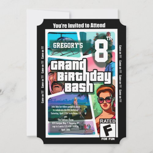 Grand birthday Invitation