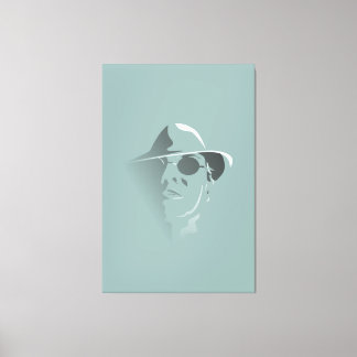 Grand Black&White Retro Face Monochrome Drawing Canvas Print