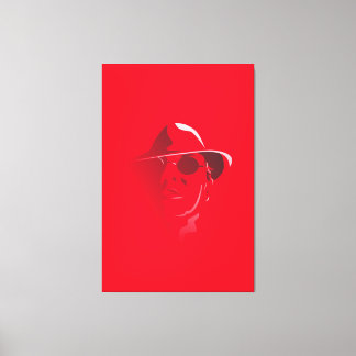 Grand Black&White Retro Face Monochrome Drawing Canvas Print