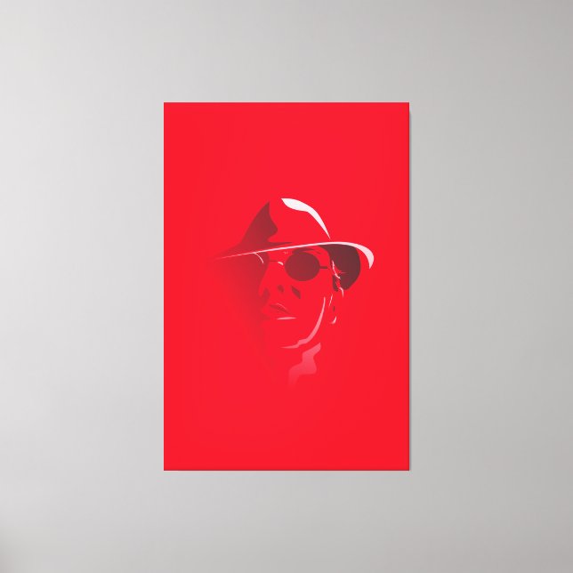 Grand Black&White Retro Face Monochrome Drawing Canvas Print (Front)