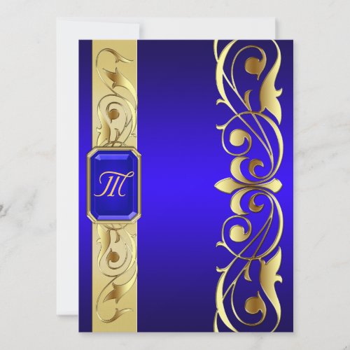 Grand Duke Blue Jewel Gold And Blue Invitation