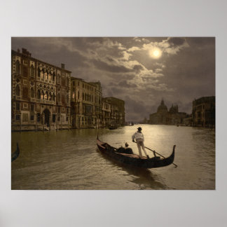 Grand Canal by Moonlight II Venice, archival print