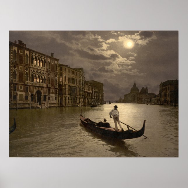 Grand Canal by Moonlight II Venice, archival print (Front)