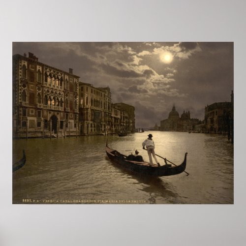 Grand Canal by Moonlight II Venice Italy Poster