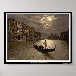 Grand Canal by moonlight, Venice, Italy Poster