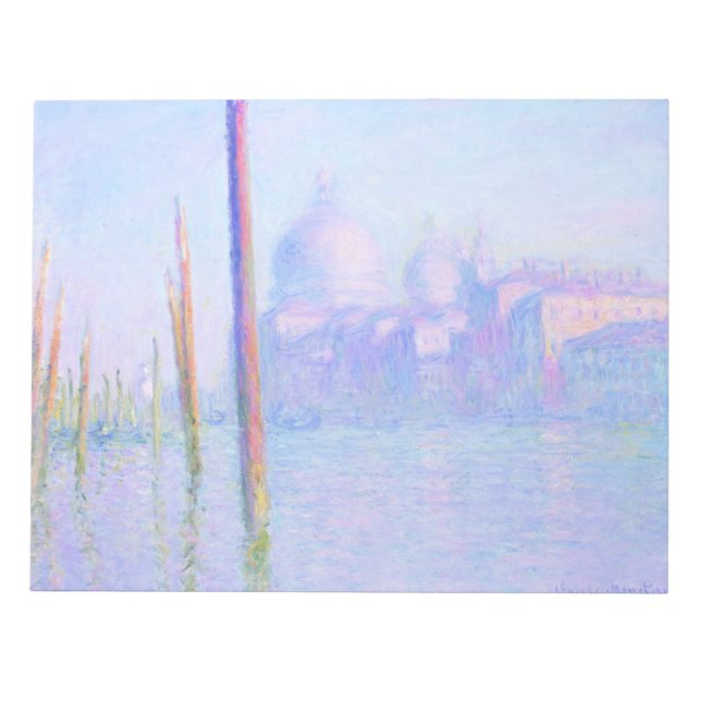 Grand Canal in Venice (by Claude Monet) Notepad (Front)