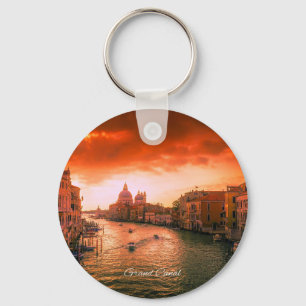 Grand Canal, Italy scenic photograph Keychain