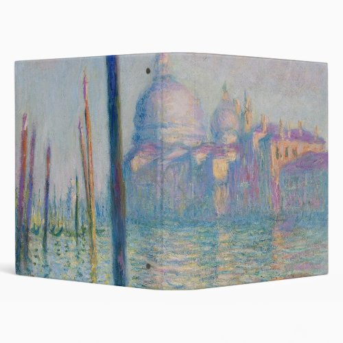 Grand Canal Monet Venice Italy Classic Painting 3 Ring Binder