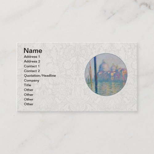 Grand Canal Monet Venice Italy Classic Painting Business Card