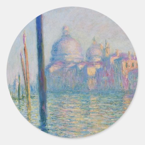 Grand Canal Monet Venice Italy Classic Painting Classic Round Sticker