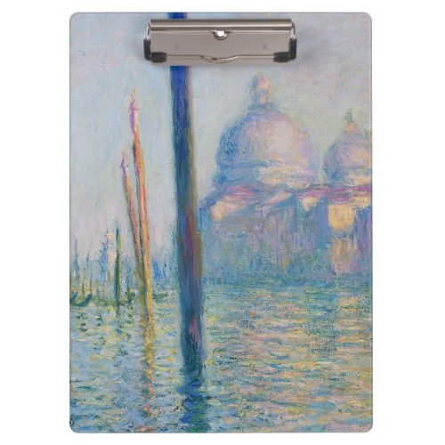 Grand Canal Monet Venice Italy Classic Painting Clipboard