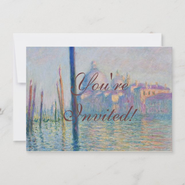 Grand Canal Monet Venice Italy Classic Painting Invitation (Front)