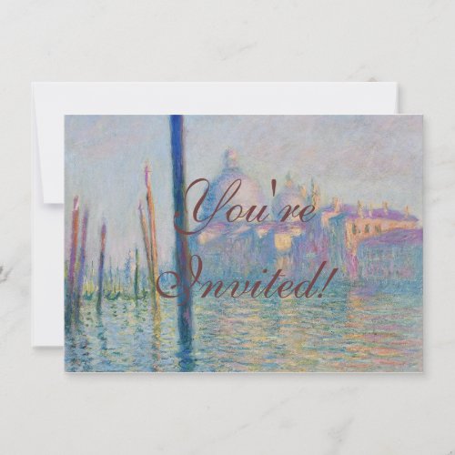 Grand Canal Monet Venice Italy Classic Painting Invitation