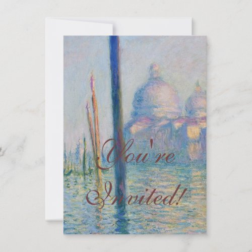 Grand Canal Monet Venice Italy Classic Painting Invitation