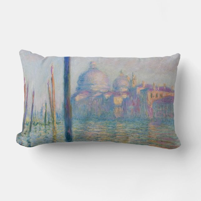 Grand Canal Monet Venice Italy Classic Painting Lumbar Pillow (Front)