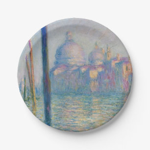 Grand Canal Monet Venice Italy Classic Painting Paper Plates