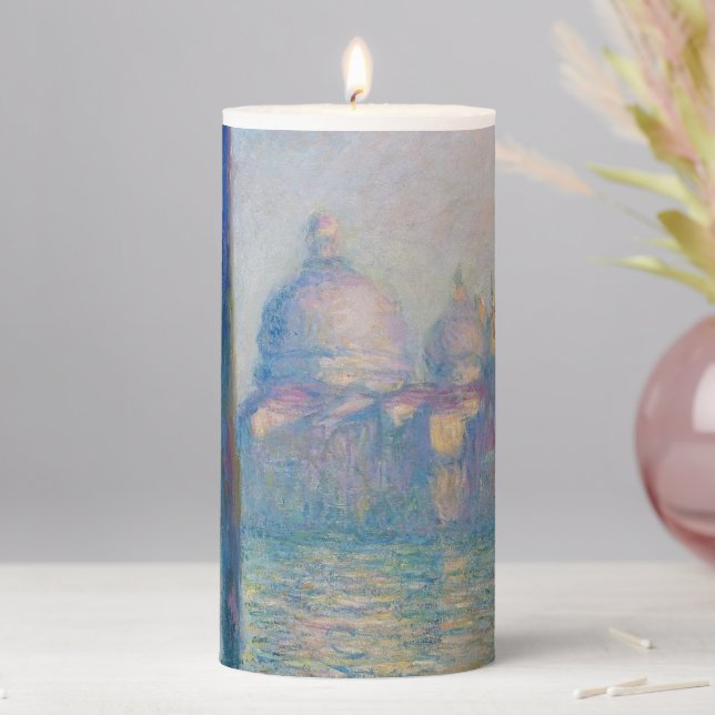 Grand Canal Monet Venice Italy Classic Painting Pillar Candle (In Situ)