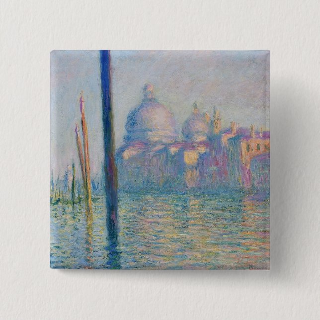 Grand Canal Monet Venice Italy Classic Painting Pinback Button (Front)