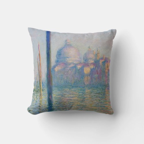 Grand Canal Monet Venice Italy Classic Painting Throw Pillow