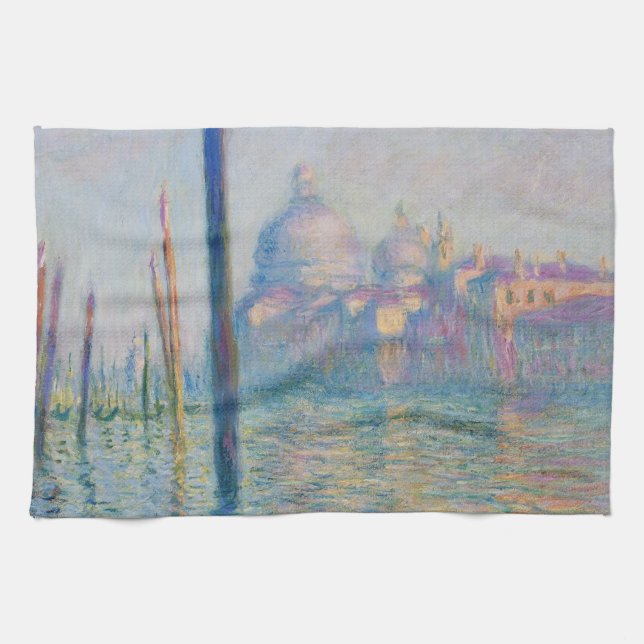 Grand Canal Monet Venice Italy Classic Painting Towel (Horizontal)