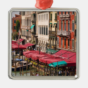 Grand Canal of Venice Italy with gondola boats Metal Ornament