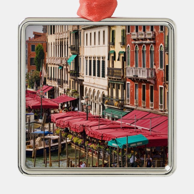 Grand Canal of Venice Italy with gondola boats Metal Ornament (Front)