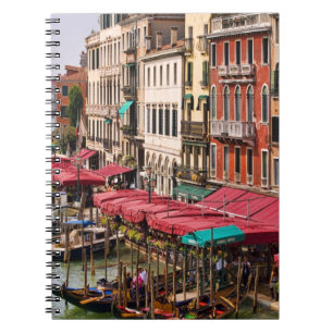 Grand Canal of Venice Italy with gondola boats Notebook