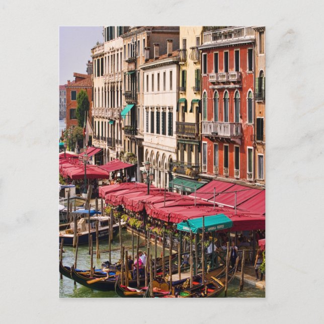 Grand Canal of Venice Italy with gondola boats Postcard (Front)