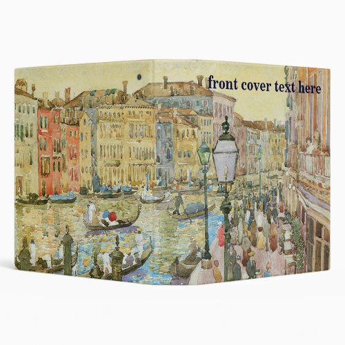 Grand Canal Venice by Maurice Prendergast 3 Ring Binder