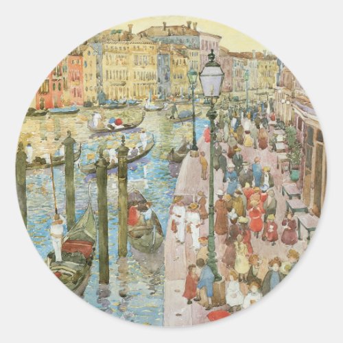 Grand Canal Venice by Maurice Prendergast Classic Round Sticker