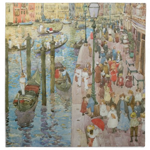 Grand Canal Venice by Maurice Prendergast Napkin