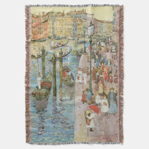 Grand Canal Venice by Maurice Prendergast Throw Blanket