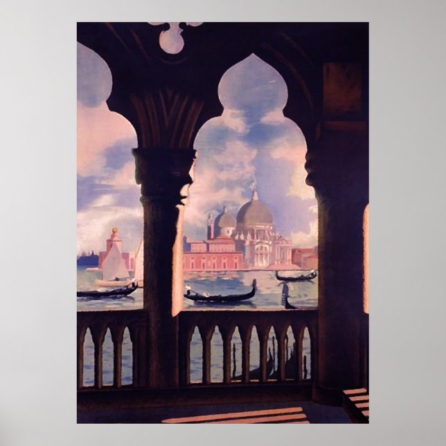 Grand Canal Venice Italy Travel Poster (Front)