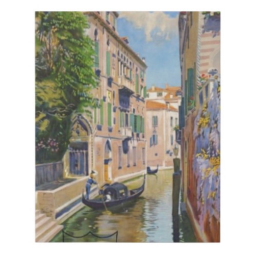 Grand Canal Venice Italy Vintage Travel Faux Canvas Print