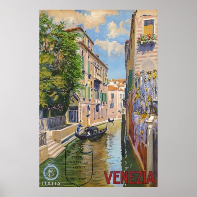 Grand Canal Venice Italy Vintage Travel Poster (Front)