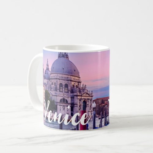 Grand Canal with gondolas and church in Venice Coffee Mug