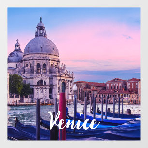 Grand Canal with gondolas and church in Venice Window Cling