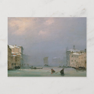 Grand Canal with Snow and Ice, 1849 Postcard