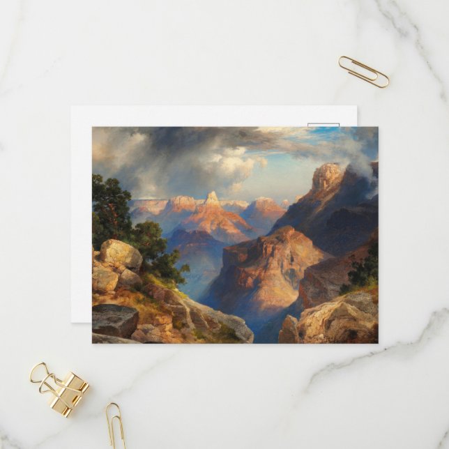 Grand Canyon, 1912 by Thomas Moran Invitation Postcard (Front/Back In Situ)