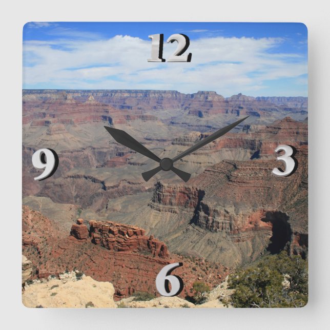 Grand Canyon 5 Square Wall Clock (Front)