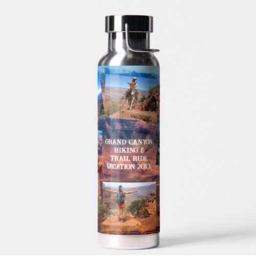  Grand Canyon Adventure 9 Photos Personalize Text Water Bottle