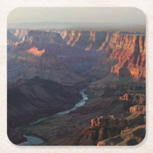 Grand Canyon and Colorado River in Arizona Square Paper Coaster