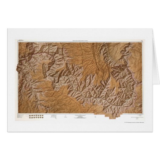 Grand Canyon and Vicinity Map 1962 Cards (Front Horizontal)